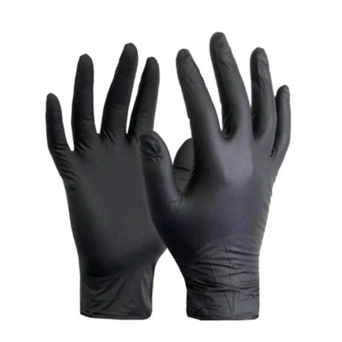 Black Powder Free Nitrile Gloves - Box of 100
