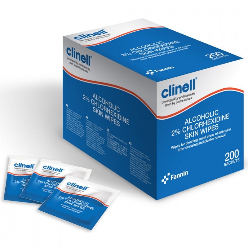 Clinell Chlorhexidine Skin Wipes (200)