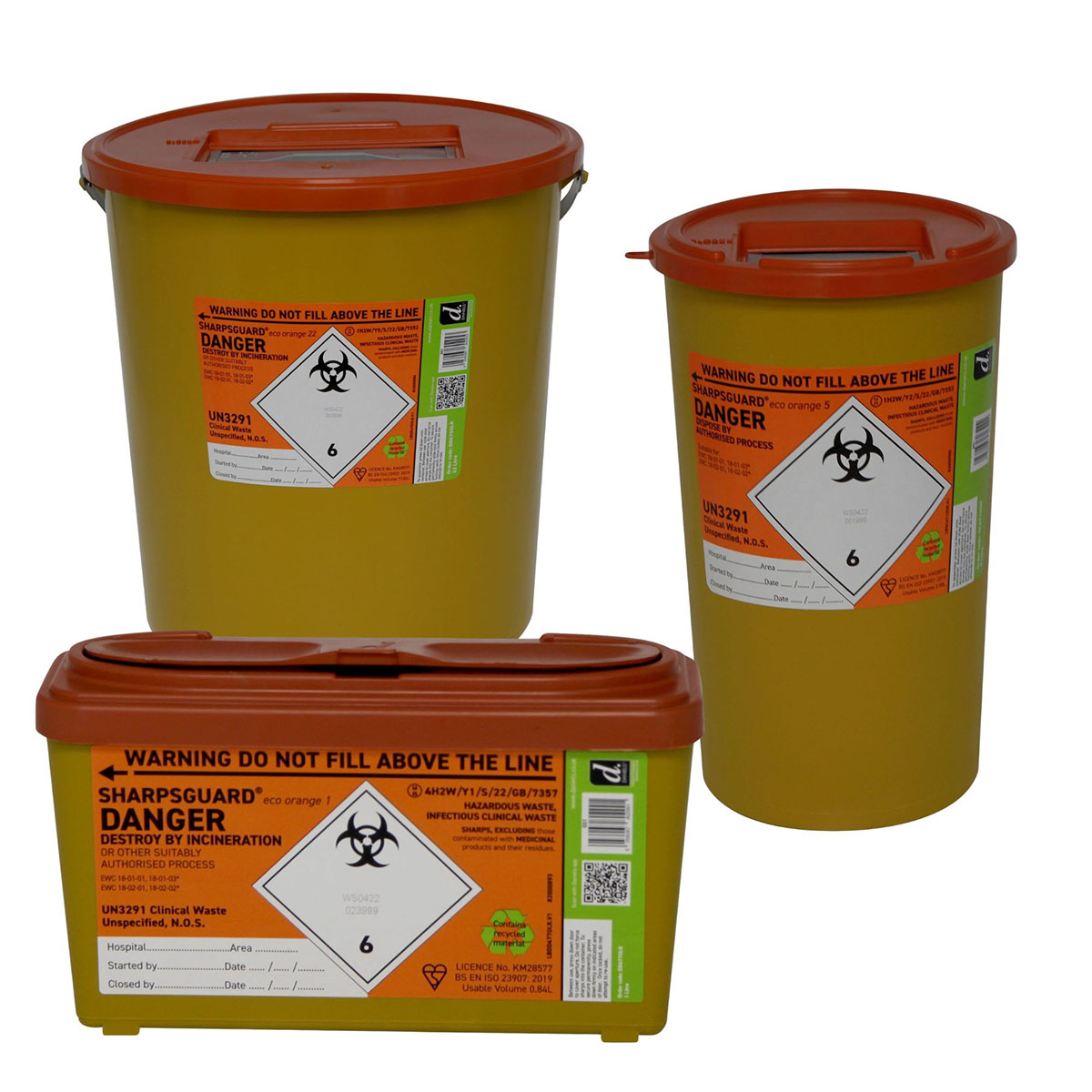 Sharpsguard Sharps Bins - Orange