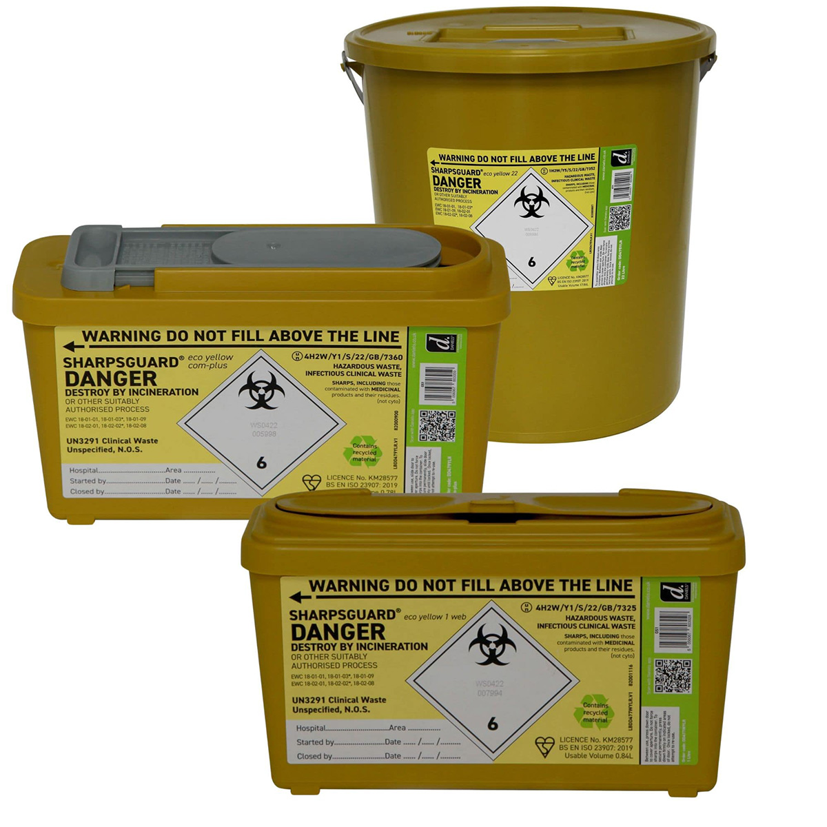 Sharpsguard Sharps Bins - Yellow