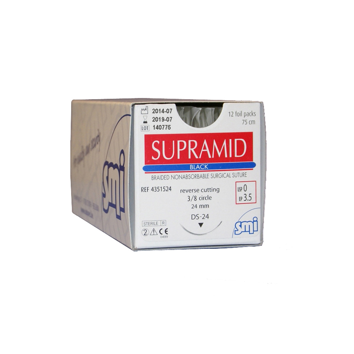 Supramid Black Suture Foil Packs