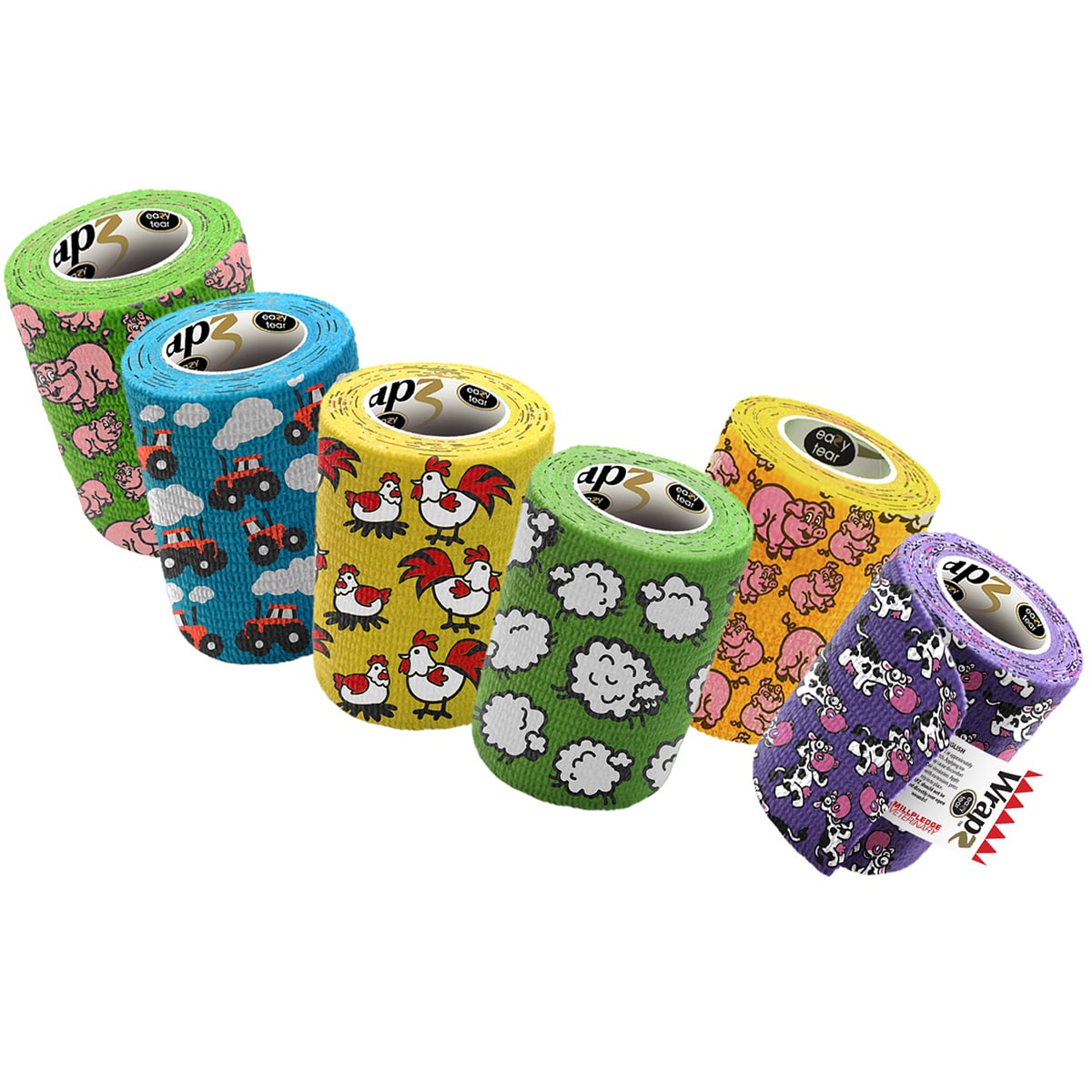 Rapz™ Funny Farm Cohesive Bandage