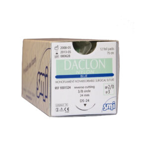Daclon Nylon Suture Foil Pack - 2/0