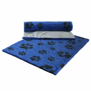 Pawprint Vet Bedding - 4m x 75cm - Blue/Charcoal