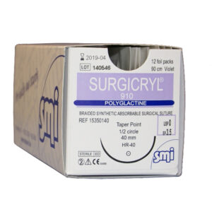 Surgicryl 910 Suture Foil Pack - 3/0 - 19mm (RC)