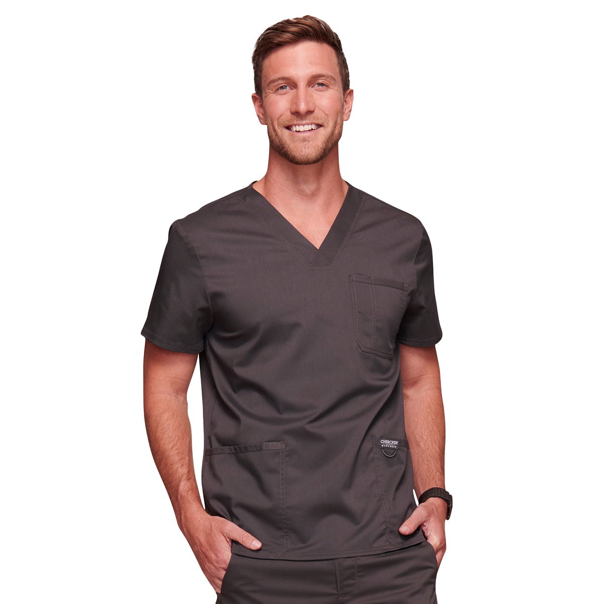 Cherokee Male V-Neck Scrub Top (WW670)