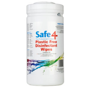 Safe4 Plastic-Free Disinfectant Wipes - 100 Tub