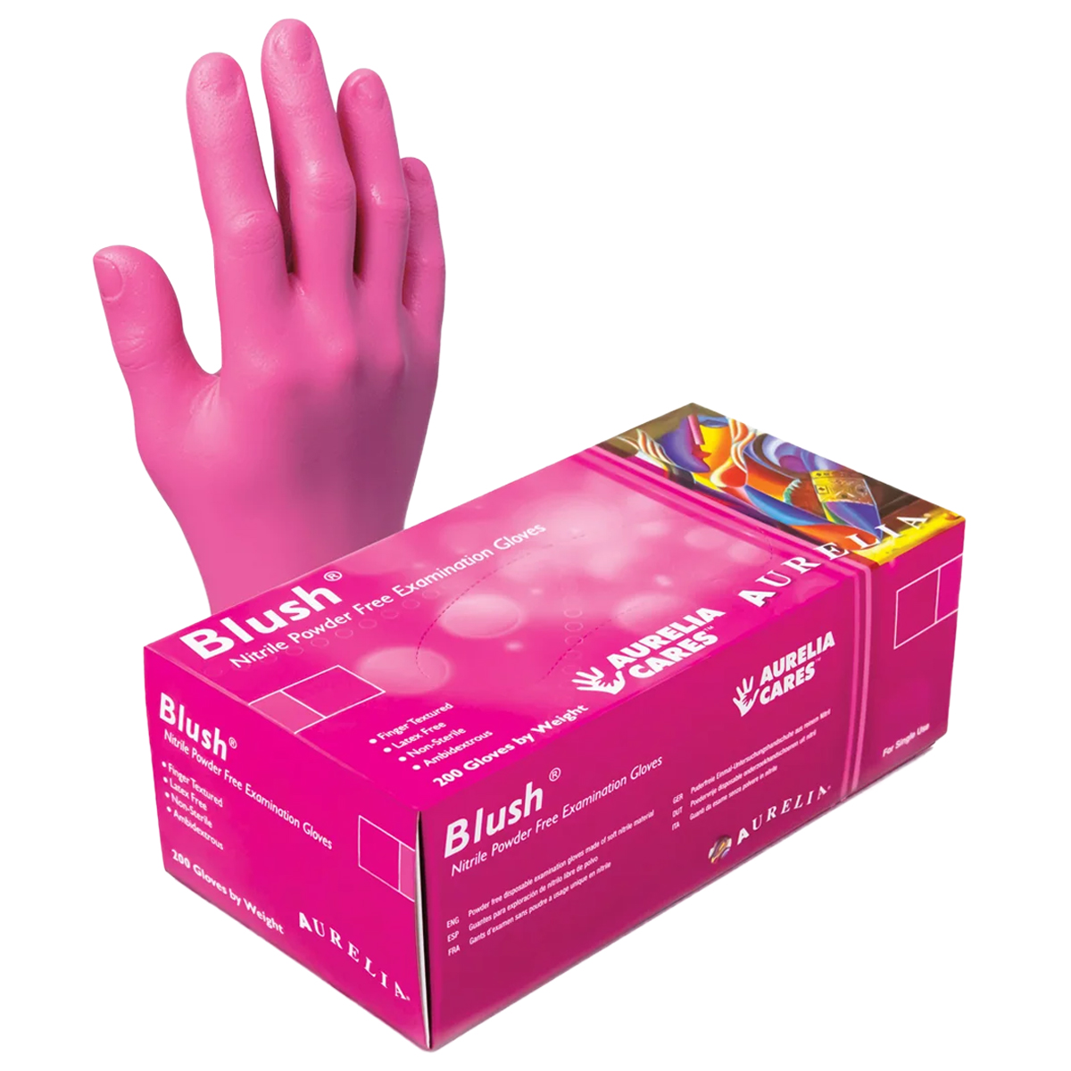 Blush Pink Nitrile Disposable Gloves