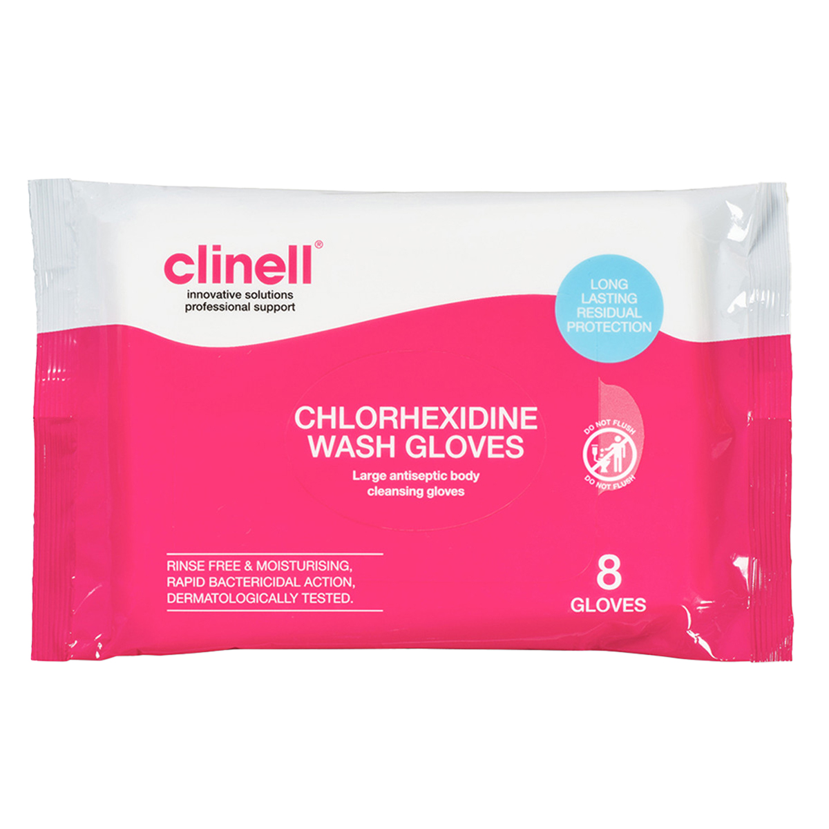 Clinell Chlorhexidine Glovewash Cloths - Pack of 8