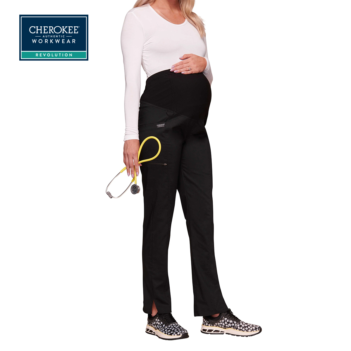 Cherokee Maternity Straight Pull-On Trousers (WWE155)