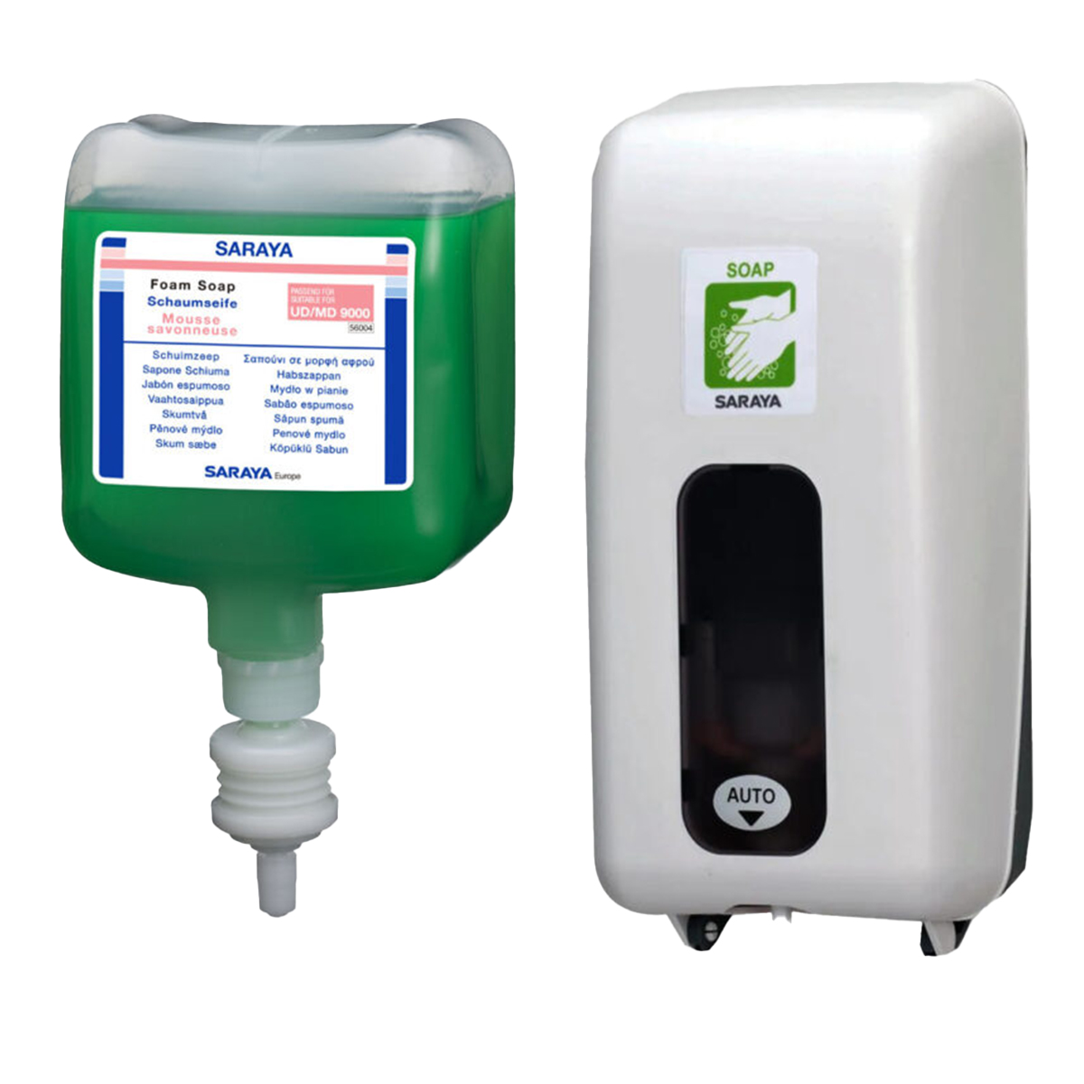 Saraya Antibacterial Foam Soap & Touchless Dispenser