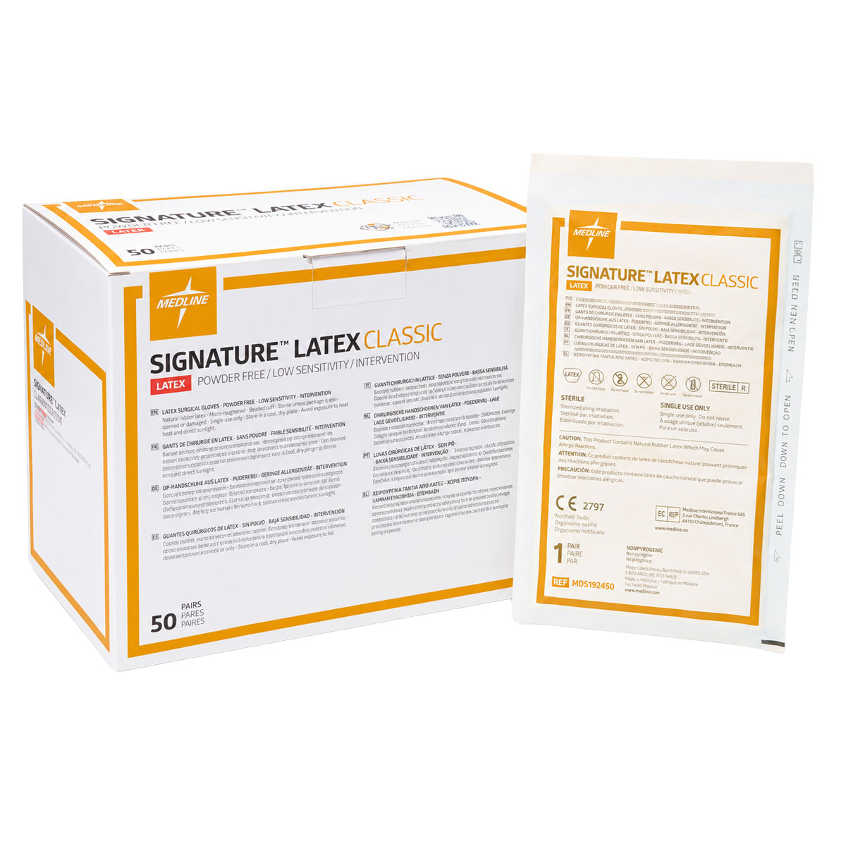 Medline Signature Latex Surgical Gloves